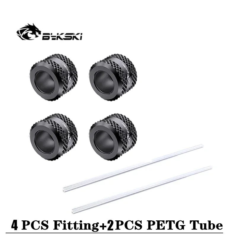 Bykski acessórios para tubo rígido combo od14 mm tubo rígido para sistema de resfriamento de água pc petg/acrílico/metal conector de tubulação rígida