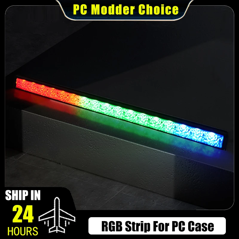 

Светодиодная RGB-лента для шасси, магнитная, 5В, синхронизация с материнской платой, 29 см, дизайн «Дробленый алмаз»