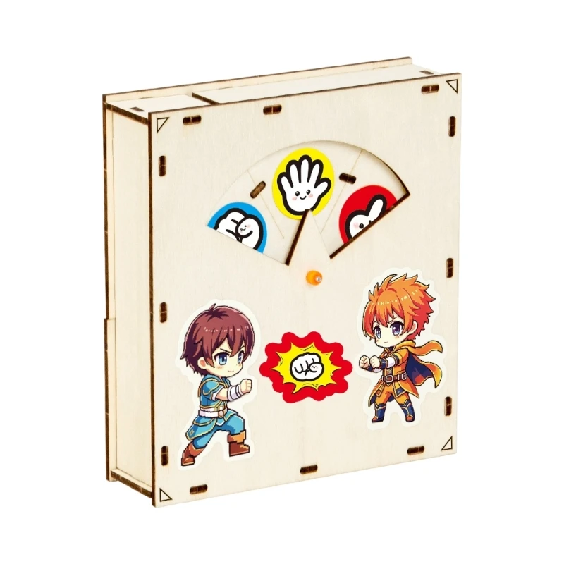 DIY Rock Paper Scissors Science Kits Wooden Assembly Game Interactive STEM Craft Project Toy for 15UB