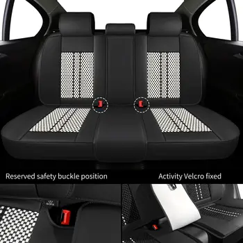 Prodyšné potahy na autosedačky z ledového hedvábí, univerzální typ vhodný pro většinu 5místných sedanů/SUV, jako jsou Honda, Toyota, Hyundai, BMW, 10 nejlepší prodej Potahy sedadel Toyota Harrier - №7