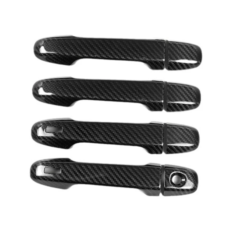 Car Door Handle Decoration Trim Cover Real Hard Carbon Fiber Accessories For Subaru BRZ Toyota GR86 2022+