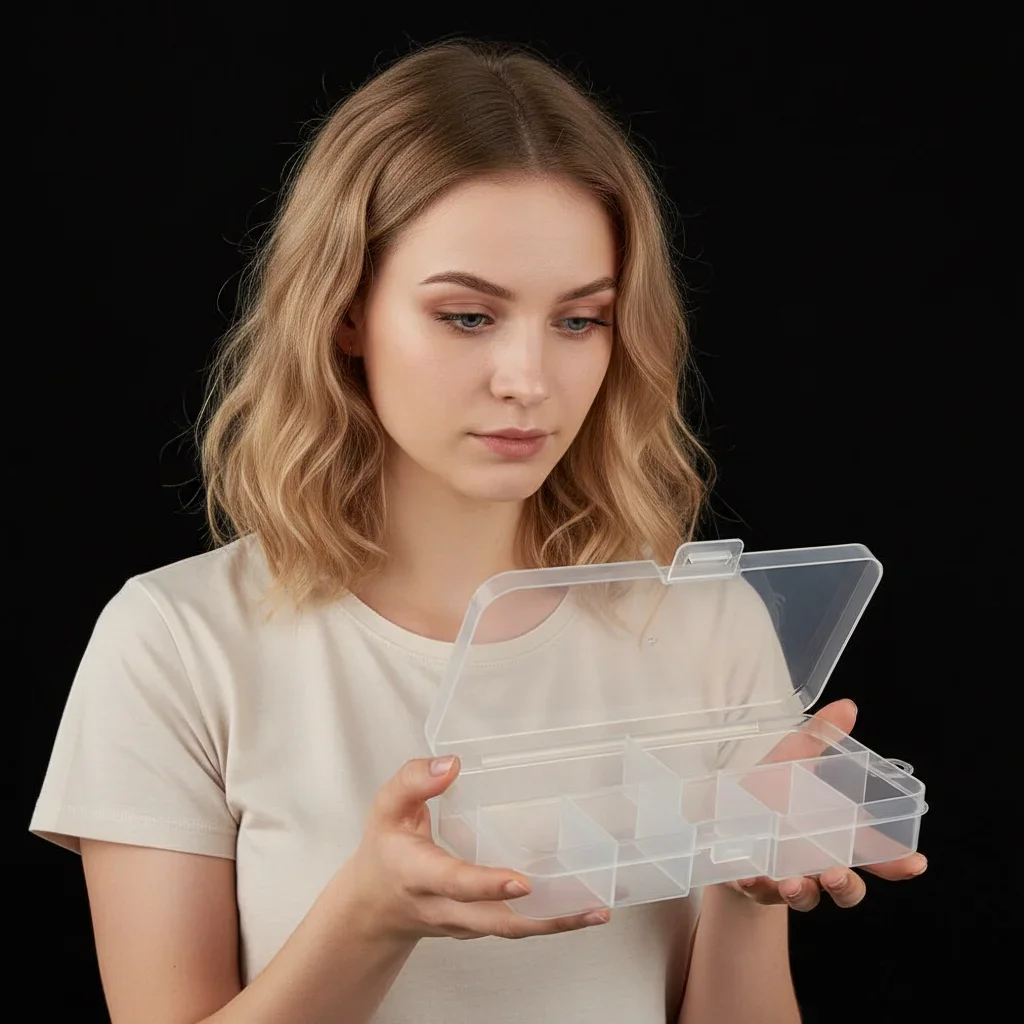Hot Square Transparent Storage Box Plastic 3 Sizes Jewelry Beads Container Transparent Sundries Organizer Packing Boxes