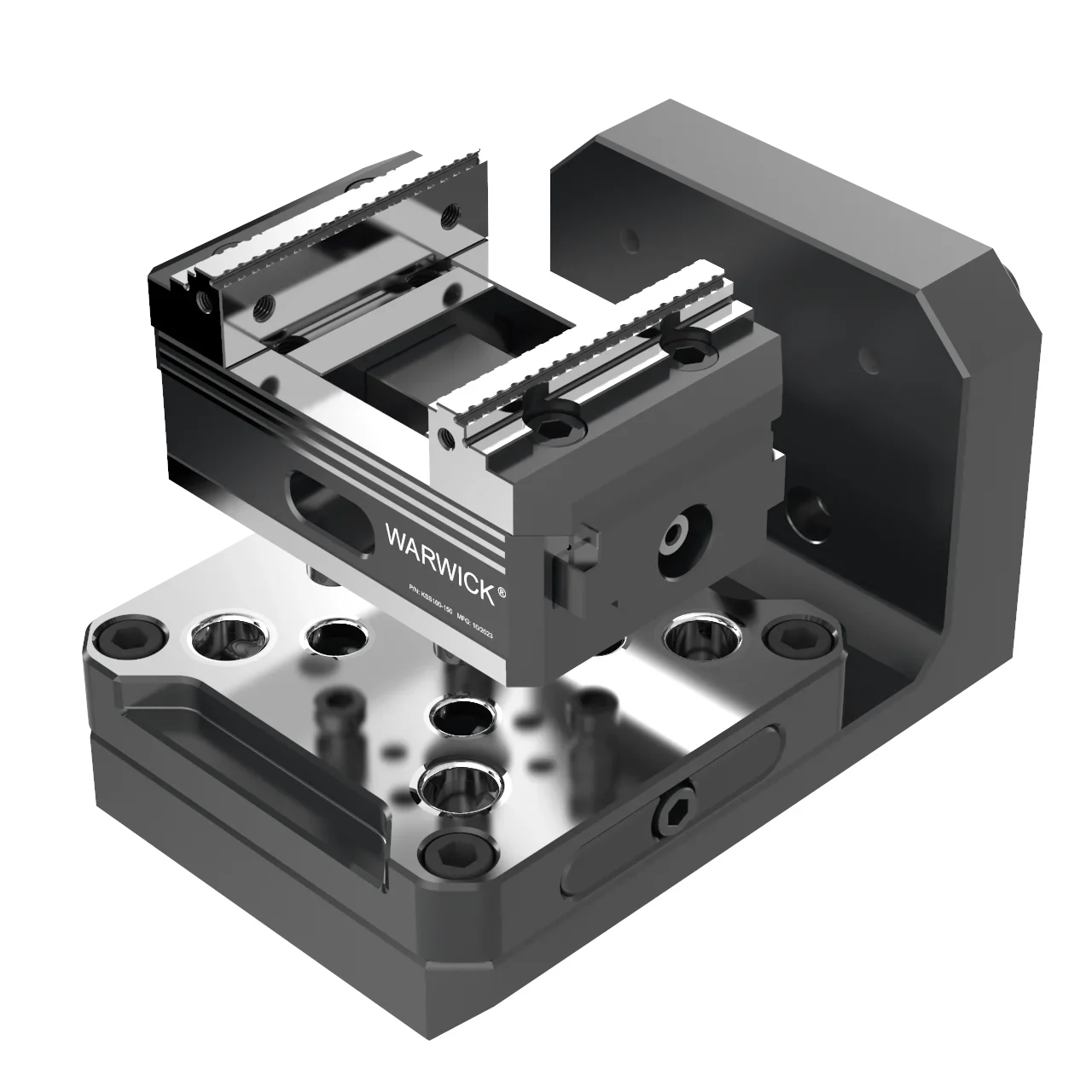 ระบบยึดจับแบบเปลี่ยนเร็ว 4 แกน รุ่น WARWICK KSG-Pro 96+52 มม. ระยะห่างรู 4 แกน สำหรับเครื่องจักรซีเอ็นซี ปี 2025