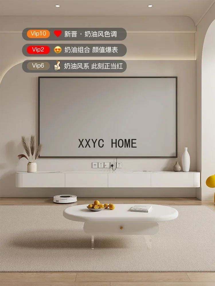 Coffee Table TV Cabinet Small Apartment Modern Simple Rectangular Personalized Paint Tea Table