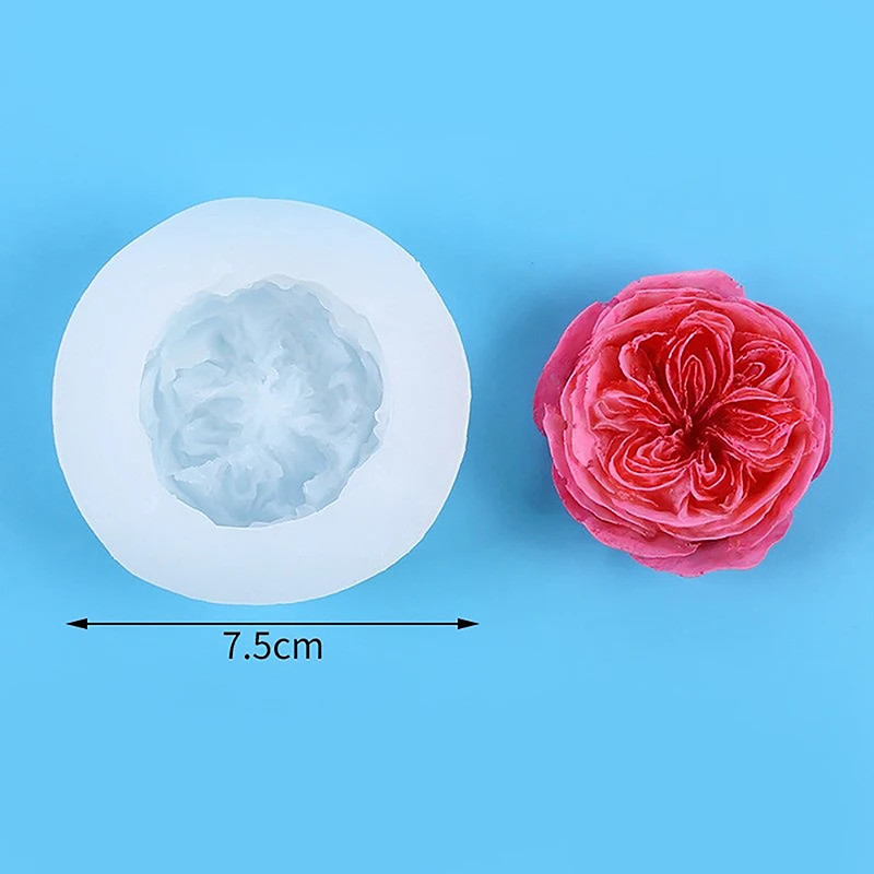 Rose Candle Silicone Mold Fondant Craft Chocolate Baking Tool Mould Scented Candle Soap Plaster Cement Molds Home Decor