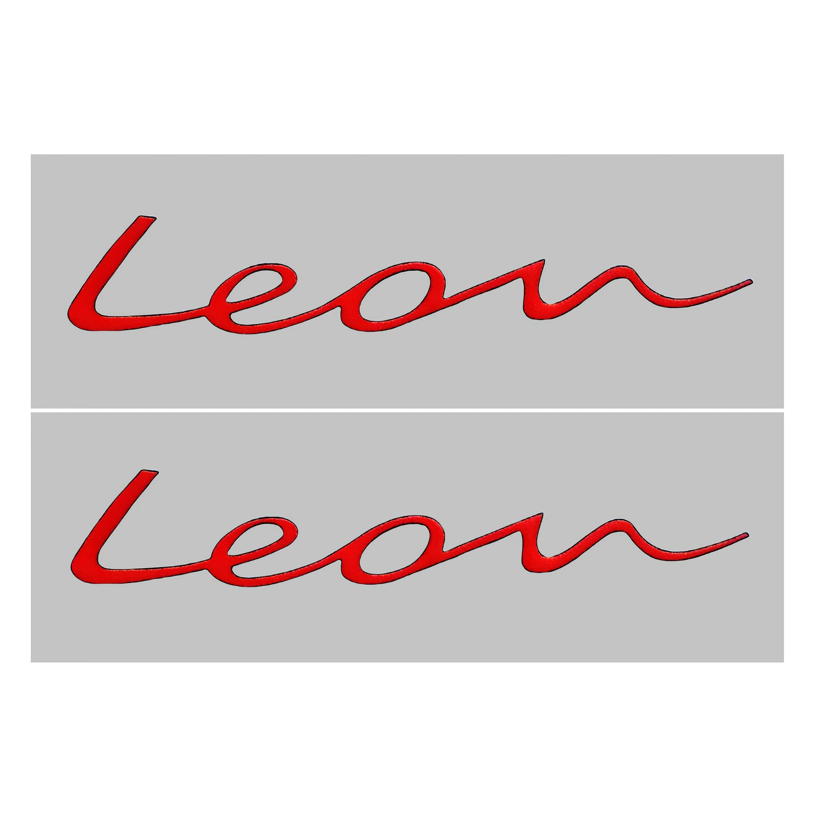4PCS/SET Red Stylish Signature Pattern Car Sticker Waterproof Vinyl Decal for Auto Body & Window Decor