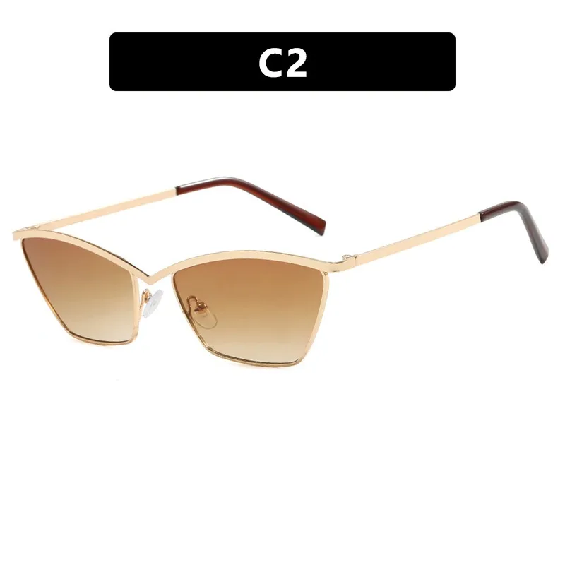 Vintage Trend Cat Eye Sunglasses Women Men Simple Metal Luxury Sun Glasses Go Out Travel Male Female Protective Glasses UV400