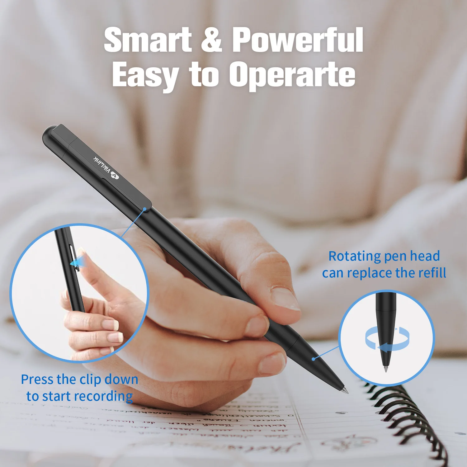 

32GB Professional Digital Voice Recorder 16-Hours Continuous Hidden Metal Micro Recorder MP3 Audio Format for Business