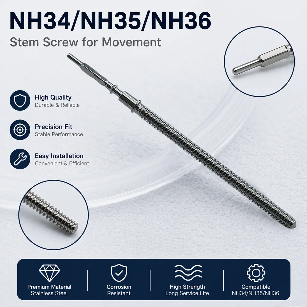 10Pcs/3Pcs NH35 Stems Movement Watch Stem Crown Kit Watch Parts For NH34 NH35 NH36 VK63 Miyota8215 Stem Spare Parts High Quality