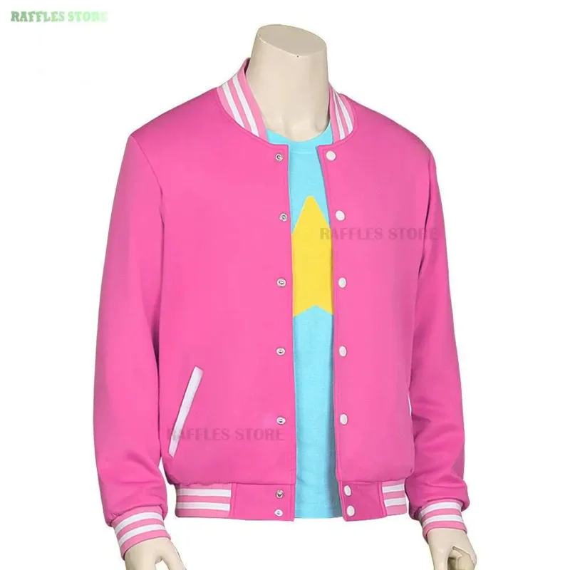 Disfraz de Steven para Cosplay, camiseta rosa y azul con peluca de estrella, camiseta del universo de dibujos animados de Anime para niño, abrigo superior, chaqueta, traje Unisex bonito para Cosplay