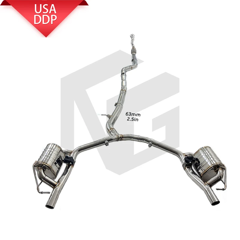 

HMD for Mercedes Benz GT43 GT50 E53 GT53 exhaust catback with valve muffler, Electronic valve seat, DIY modification