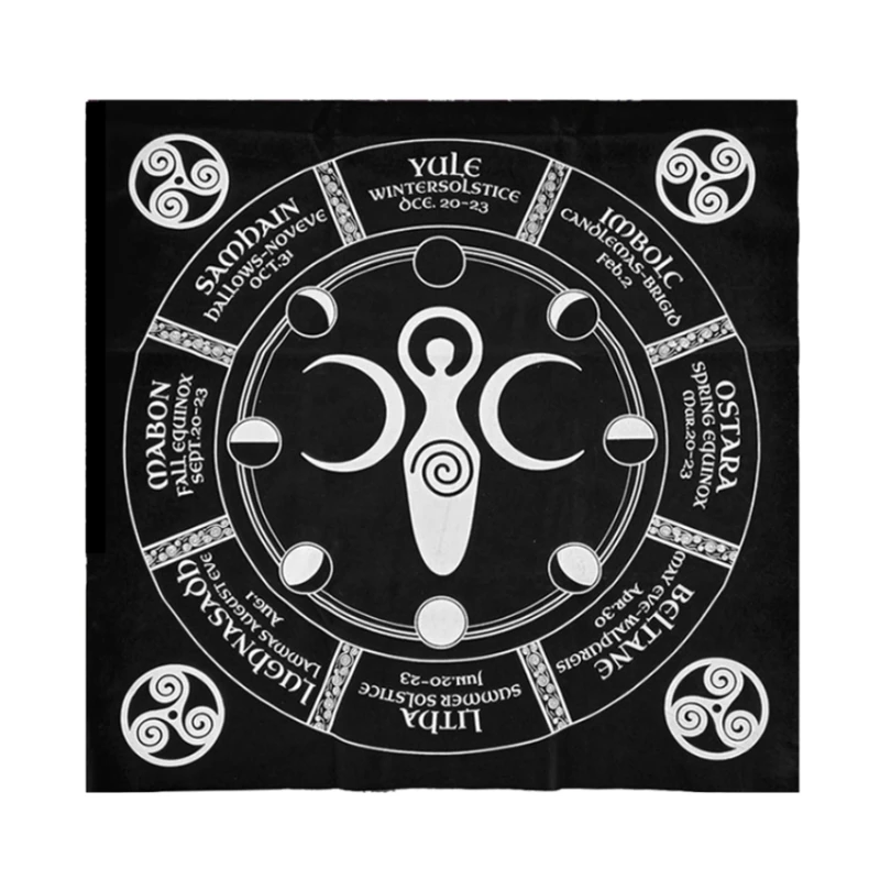 Square Pendulum Divination Altar Tablecloth Board Game Card Pad Runes Table Cloth Metaphysical Board Game Mat