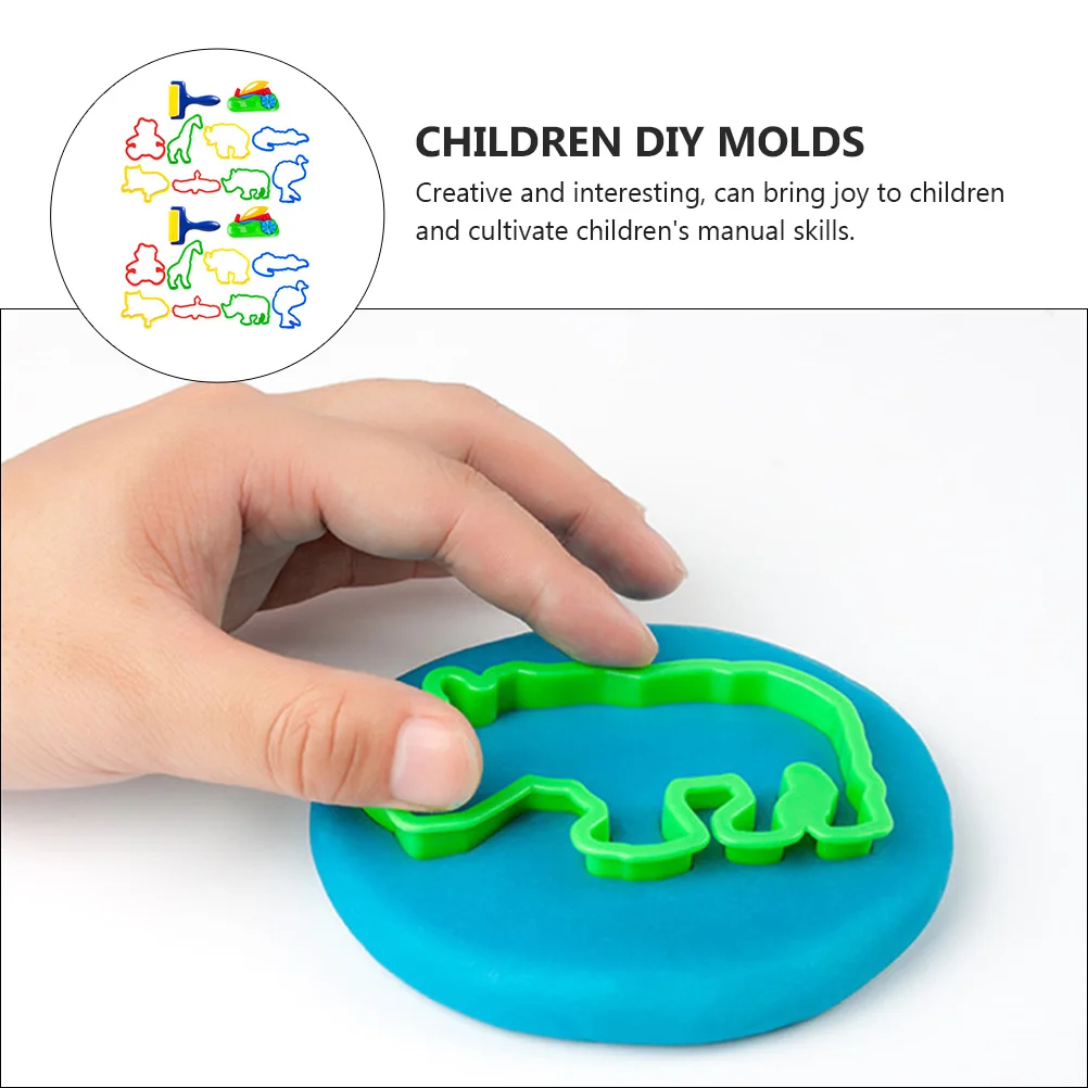 

20pcs Clay Mold Set Colorful DIY Models Kids Crafts Plastic Molds Child Modelling Tools Safe Creative Fun Toys