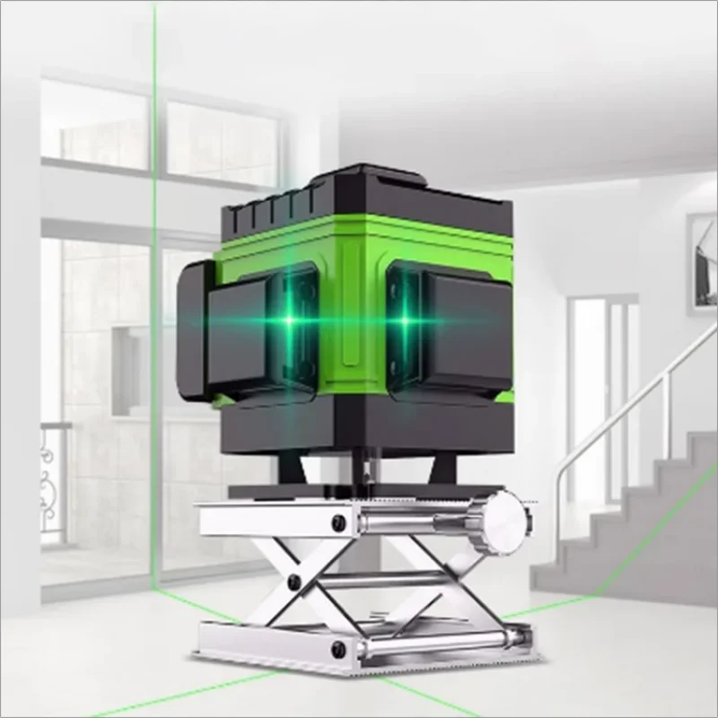 Livello laser 4D a 12/8 linee Linea verde autolivellante Livello laser super potente orizzontale e verticale a 360 gradi Livello laser a raggio verde