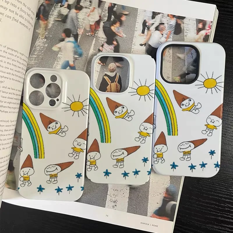 Yellow Playful Simple Strokes Phone Case for IPHONE 17 Air 16E 15 PROMAX 14 Plus 13 12 MINI 11 PRO 16Plus XR Acrylic Phone Cover