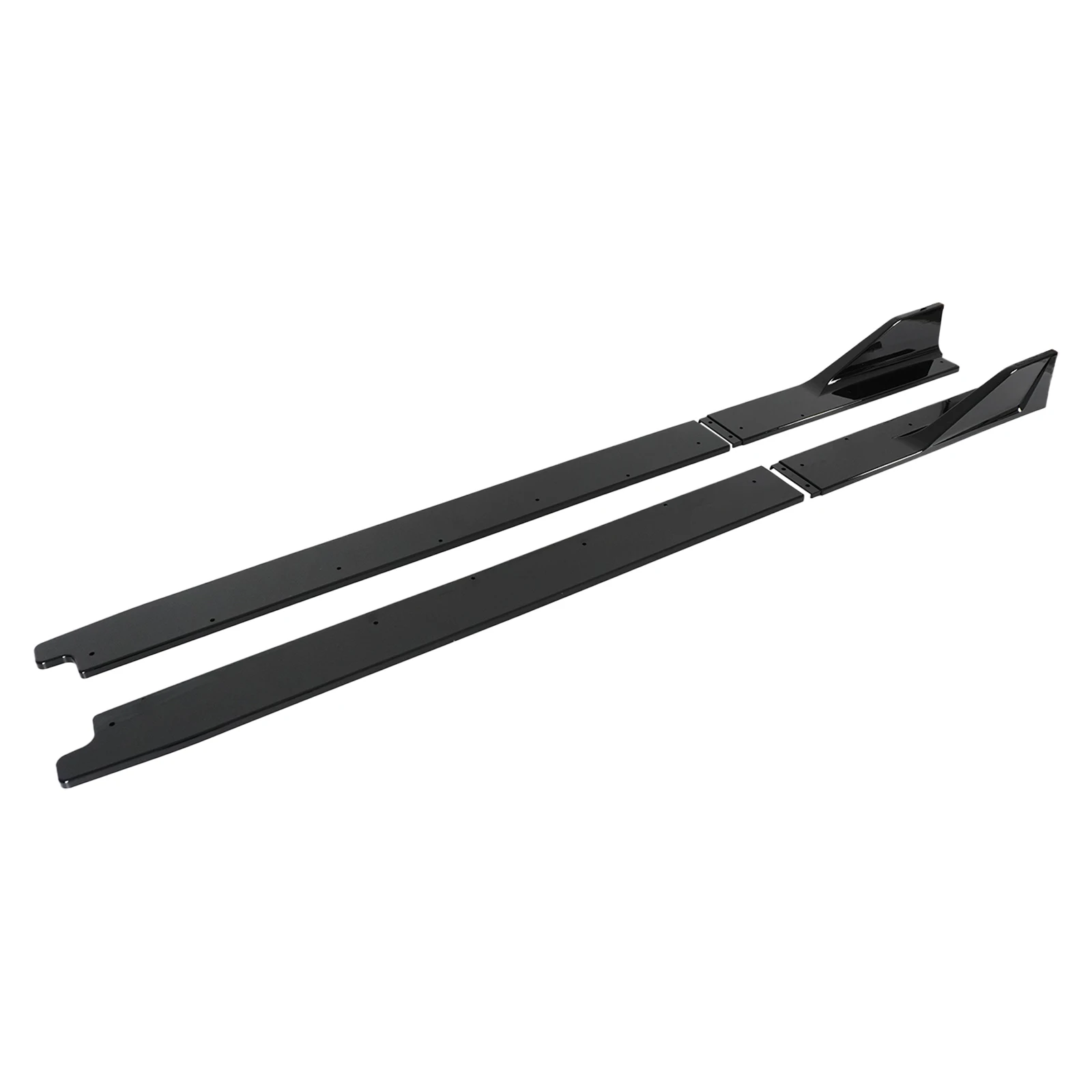 For KIA Stinger 2018-2023 A Pair Car Side Skirt Extension Spoiler Splitter Glossy Black Carbon Fiber Style ABS Plastic Body Kits view 5