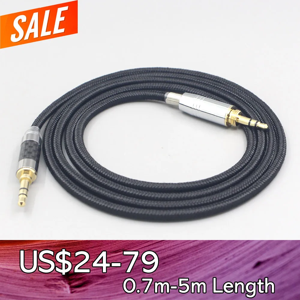 Super Soft Headphone Nylon OFC Cable For Audio-Technica ATH-pro500mk2 PRO700MK2 PRO5V M50 M50RD LN007534