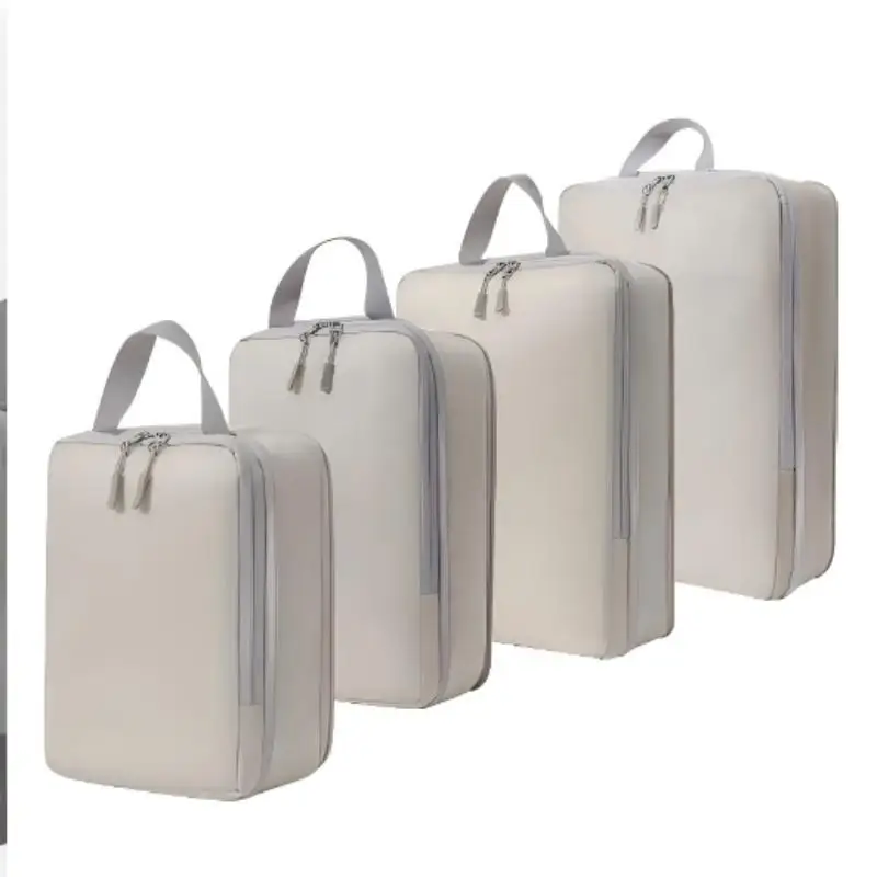 4pcs Cube Compression Travel Storage Bags Travel Box Breathable And Foldable Por