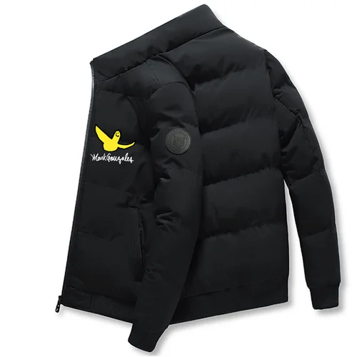 남성용 스탠드 업 칼라 코튼 다운 재킷, 2025 남성용 코튼 패드, 한국 패션 캐주얼 스트리트웨어, 가을 및 겨울 패션 