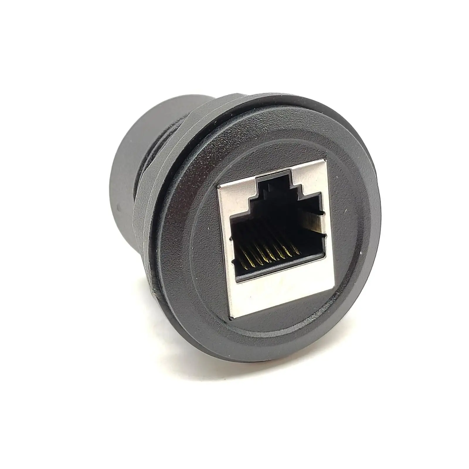 Front Panel Mount RJ45 Ethernet Jack Socket Connector - High Speed Internet LAN Network Port Adapter