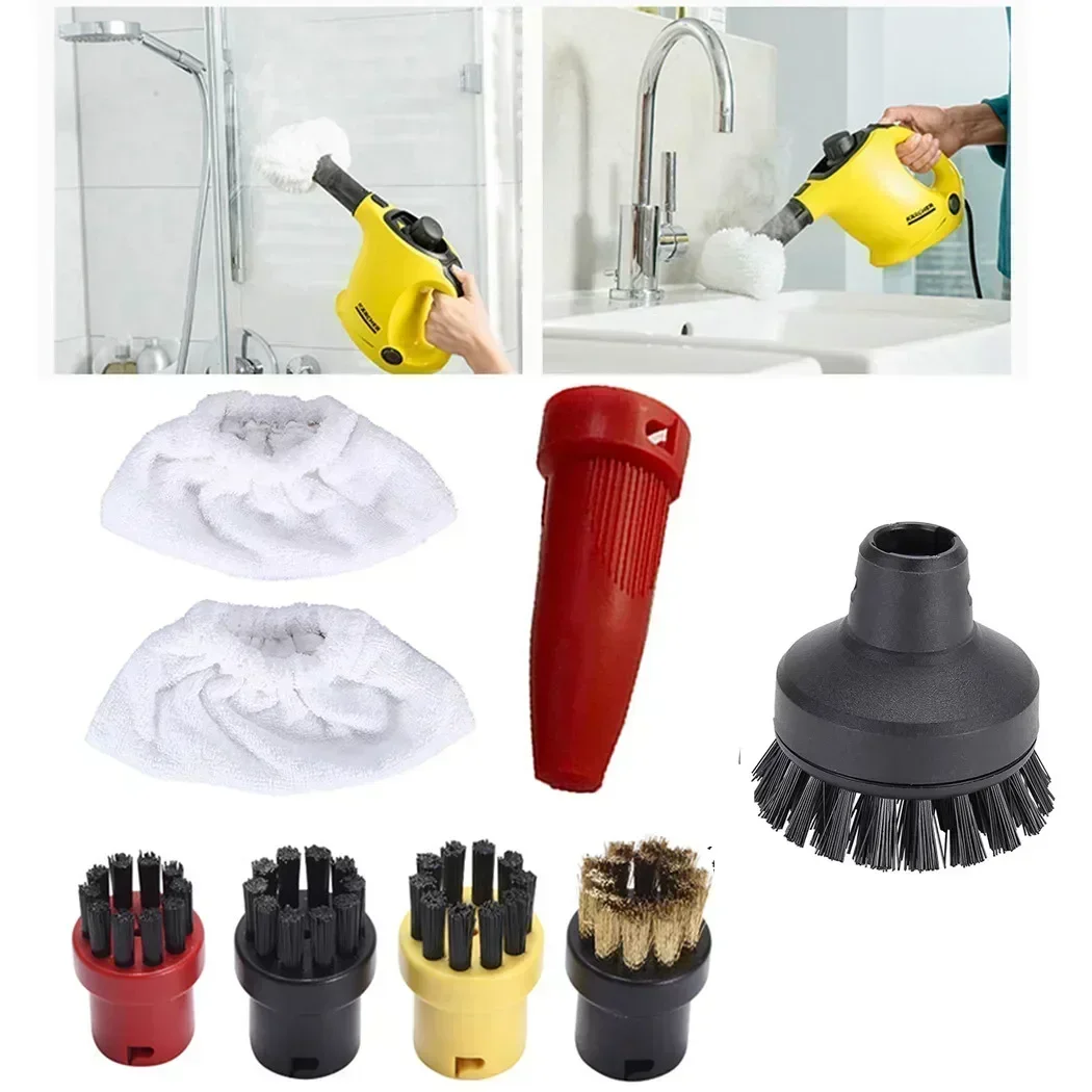 

Power Nozzle Round Brush Mop Cloth Kit For Karcher Steam Cleaner SC1 SC2 SC3 Vacuum Cleaner Tools For Home Cleaning