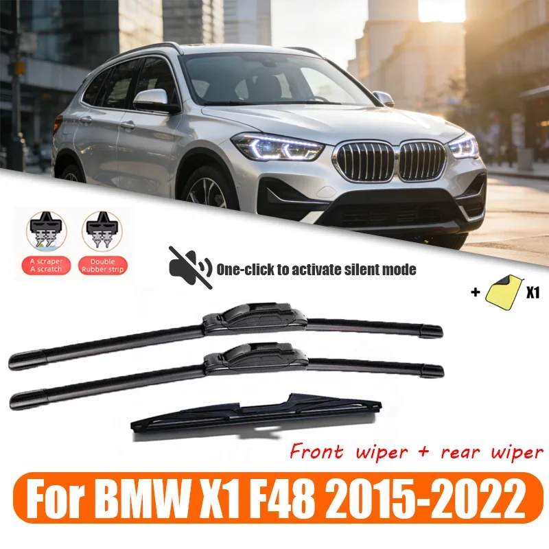 

26'+16'+14' front and rear wiper blades windshield windshield window brush for BMW X1 F48 2015-2022 2016 2017 2018 2019
