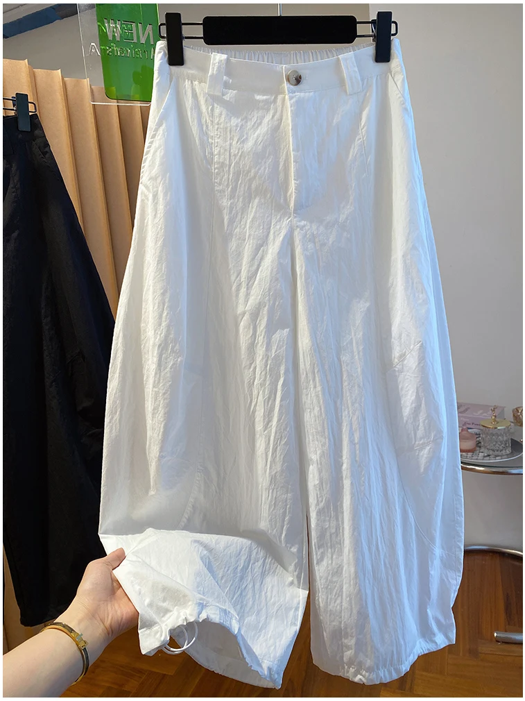 

plus Size High Waist Wide Leg Pants Casual Summer Loose Lantern Pants for plus Size Women Heavy Duty 2300 Pounds