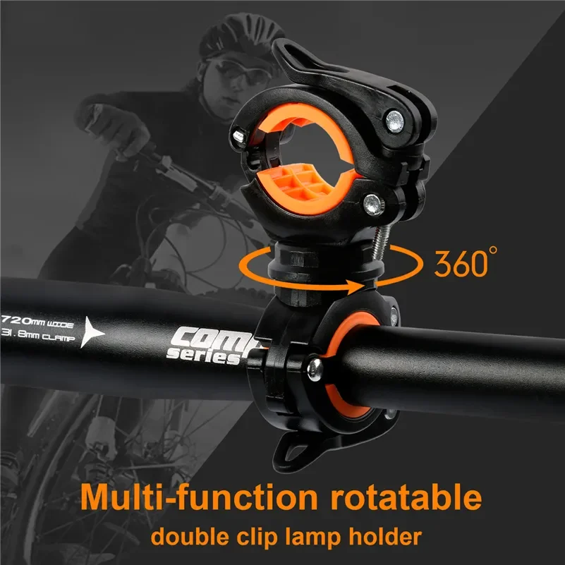 WEST BIKING Bike Light Bracket Multifunctional 360 Degree Rotatable Bicycle Lamp Holder LED Flashlight Stand Cycling Accessories