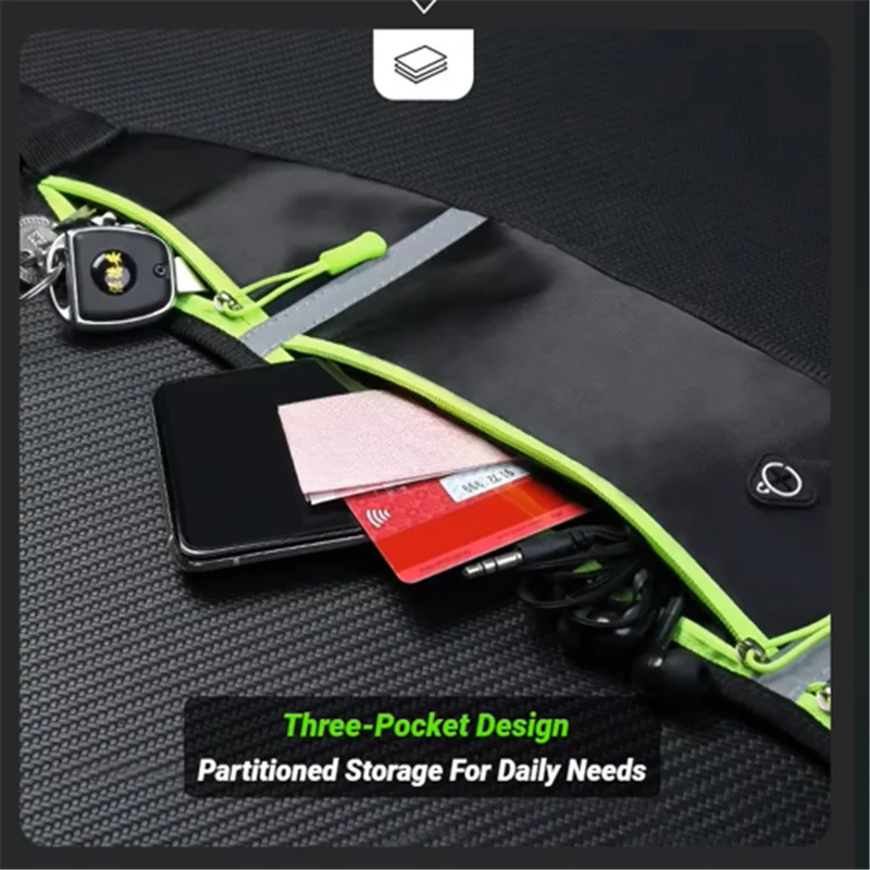 Outdoor Running Waterproof Mobile Phone Bag Marathon Jogging Bag Water Bottle Hip Waist Bag  Cycling Phone Waist Pouck