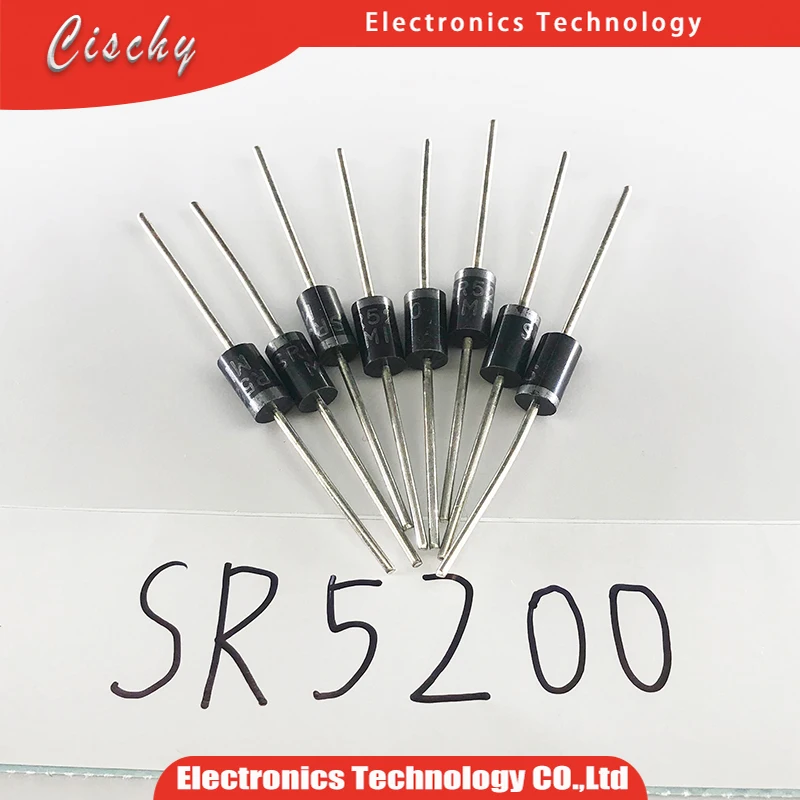 20PCS MBR5200 MBR5200A  SR5200 = SB5200 Texiao line 5A 200V Schottky rectifier diode and original In Stock