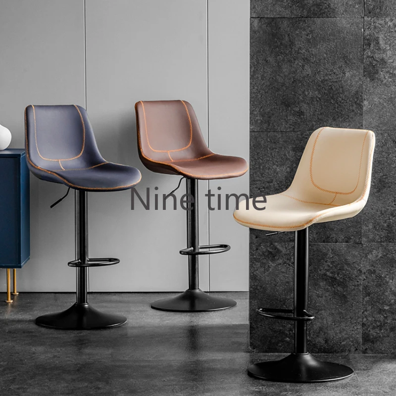 Backrest Modern Bar Chairs Metal Adjustable Commercial Island High Bar Stools Coffee Pedicure Taburetes Altos Cocina Furnitures