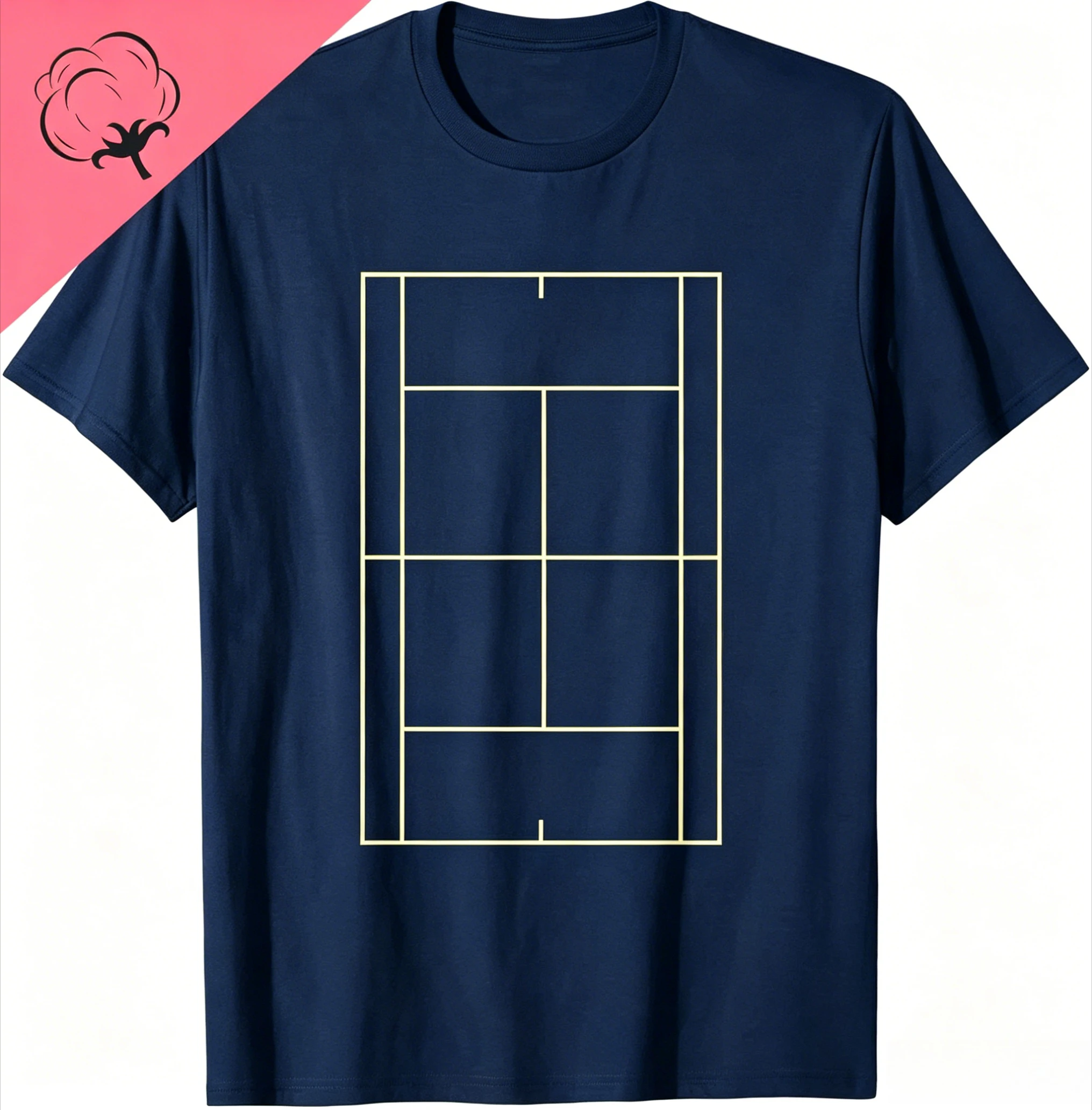 Vintage Tennis Court Tee Tennis Player Gift T-Shirt Custom Printed Graphic T Shirts Cotton Mens T Shirt Camisas Streetwear