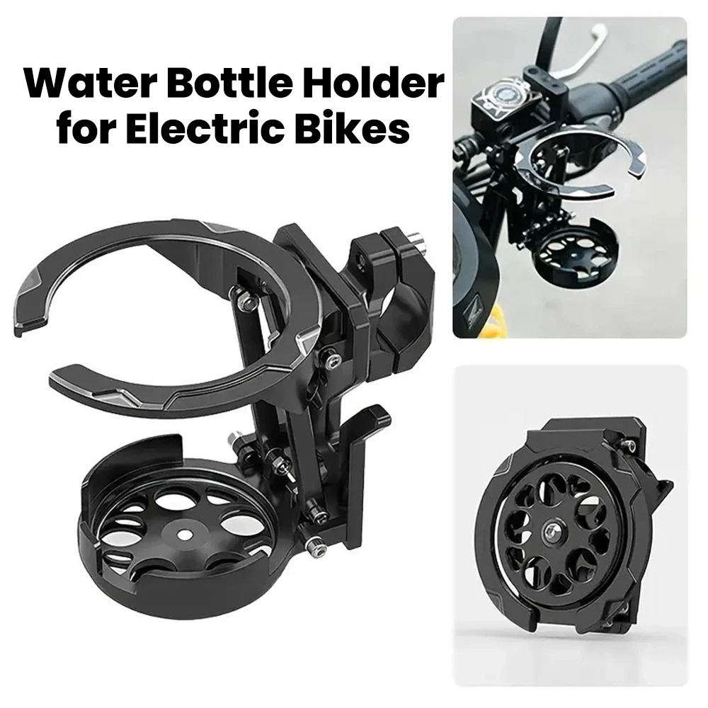 NEW Motorcycle Foldable Water Cup Bracket For Electric Bicycle Sport Cycling 360° Adjustable Handlebar Drink Holder Accessories