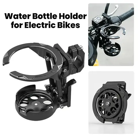 NEW Motorcycle Foldable Water Cup Bracket For Electric Bicycle Sport Cycling 360° Adjustable Handlebar Drink Holder Accessories