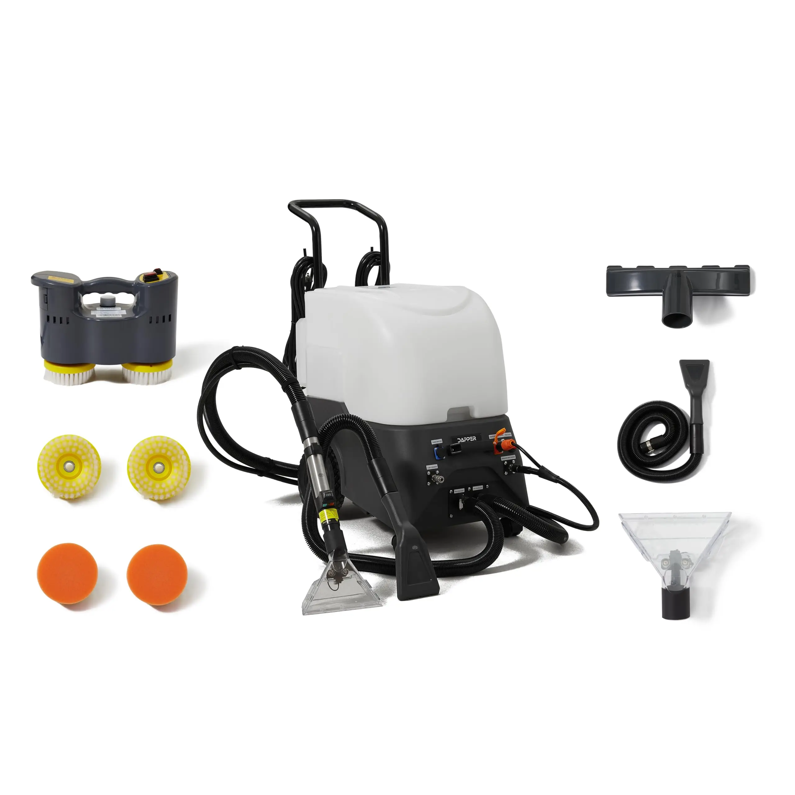 Dapper Commercial Carpet and Upholstery Extractor Cleaning Machine with Steam, Spray-Vacuum, Blower & Mite Remover.