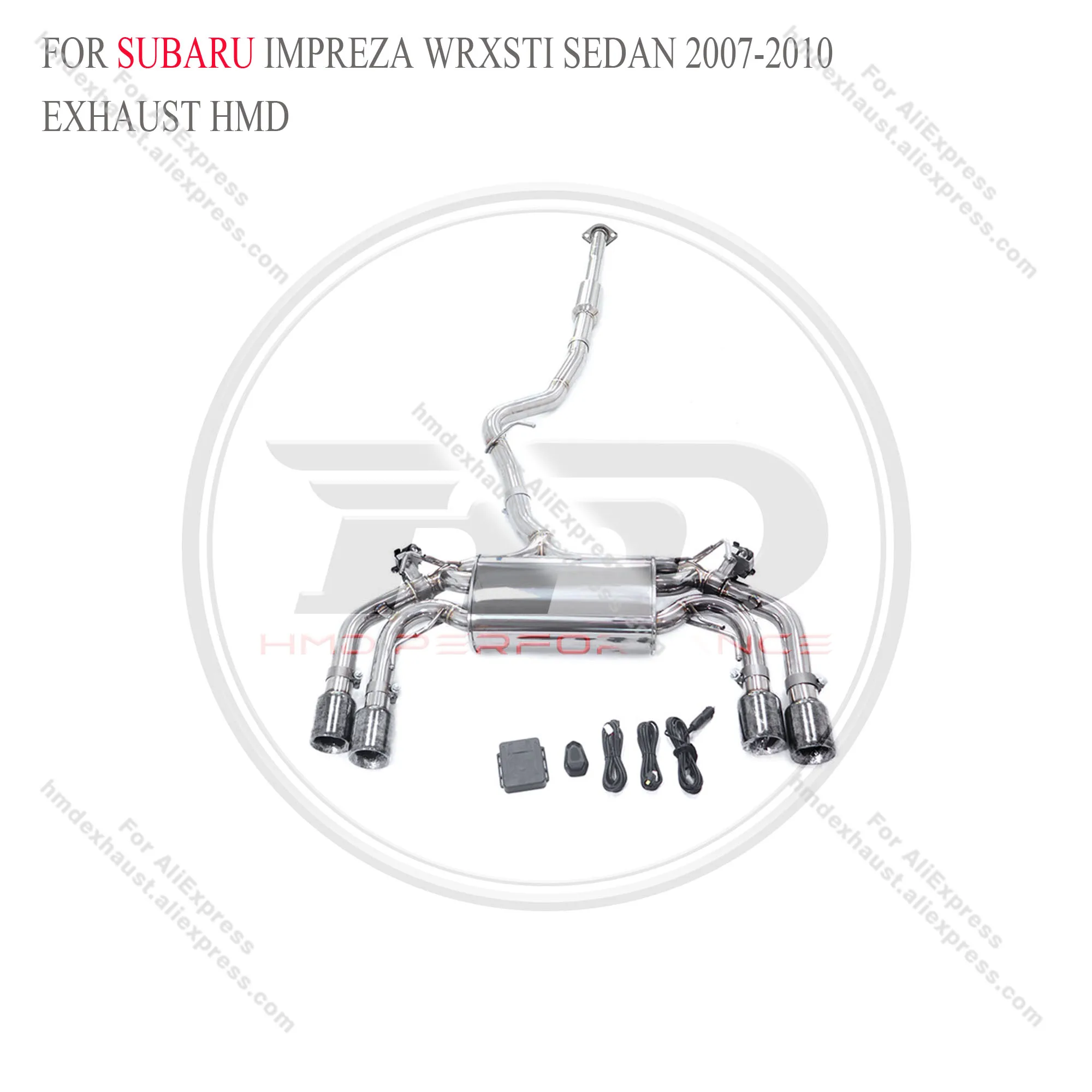 

Выхлопная система HMD из нержавеющей стали Performance Catback для Subaru Impreza WRXSTI Sedan 2007-2010, глушитель с клапаном