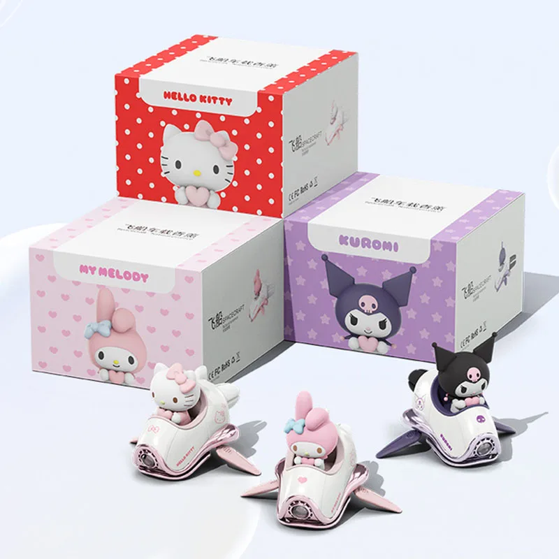 

Мультяшный ароматизатор для автомобиля Hello Kitty Kuromi My Melody с вращающимся пропеллером, магнитным креплением на воздуховод, парфюмерный подарок