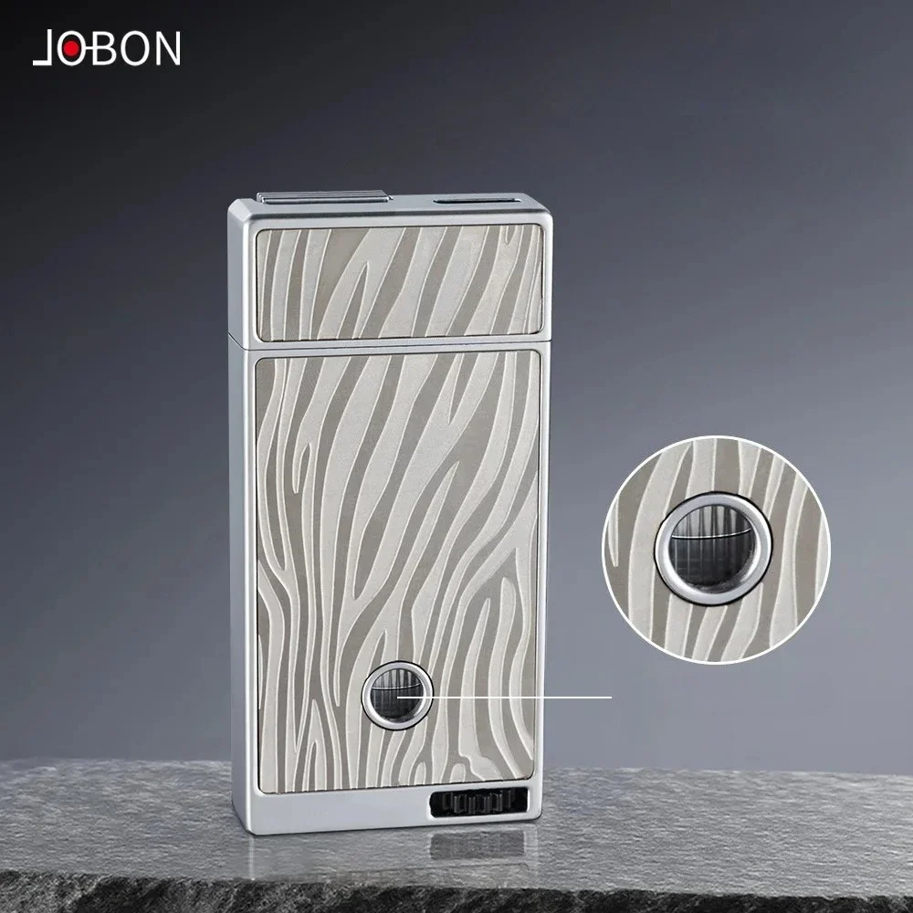 JOBON/China upgraded lever press ignition windproof lighter perspective ventilation window powerful direct cigarette lighter