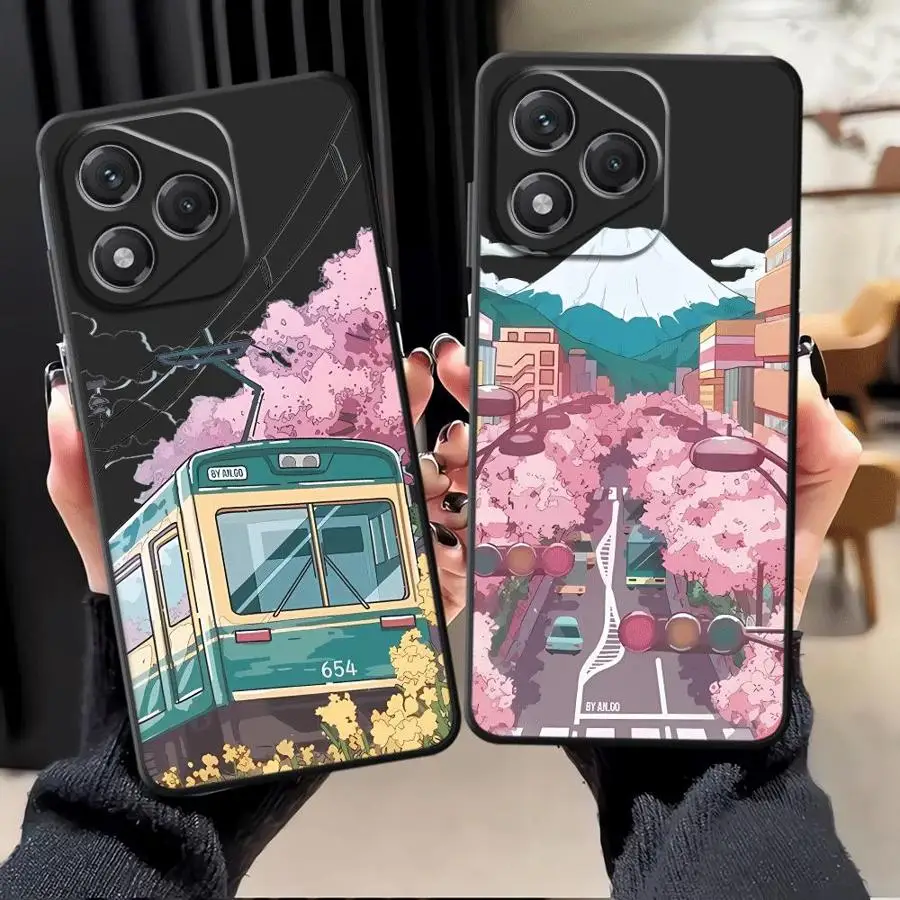 Черный мягкий чехол для телефона с японским креплением для Honor X6 X9a 90 X8 200 400 Lite X5b Magic5Lite 8X X7 70 Черный мягкий чехол для телефона с японским креплением для Honor X6 X9a 90 X8 200 400 Lite X5b Magic5Lite 8X X7 70