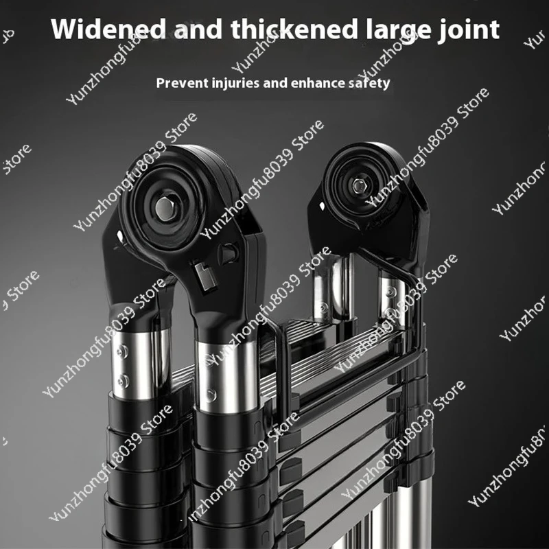 Aluminum Alloy Telescopic Ladder Folding Multifunctional Portable Ladder Suitable For Home Warehouse And Construction Projects