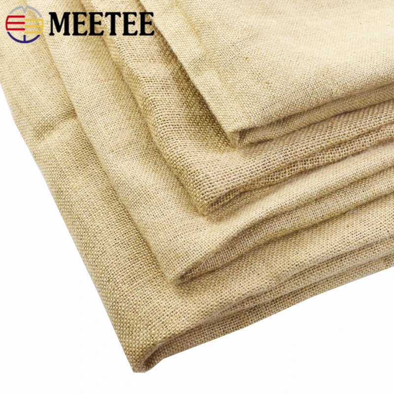 

45*160cm Thicken Linen Fabric Clothes Table Background Decor Textile Cloth Bag Shoes Making Fabrics DIY Handmade Sewing Material