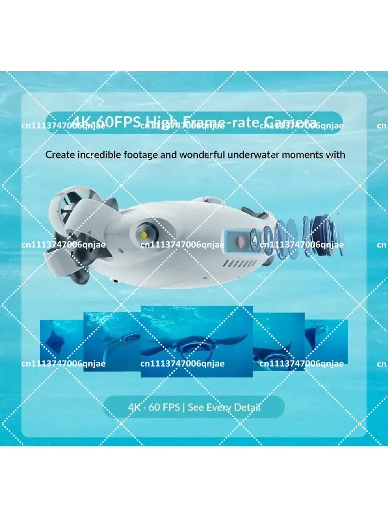 Underwater ROV Robot Diving 4K Camera with Grabber Arm for Underwater Exploration