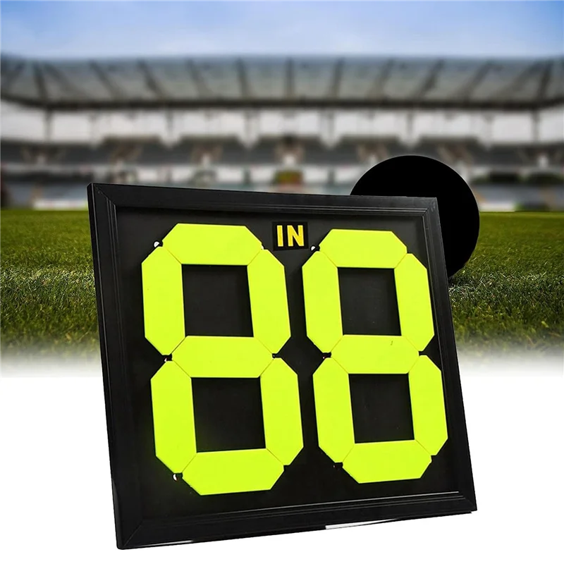 

Black Football Substitution Card Substitution Card For Competition Practice Double-Sided Display 2-Digit Substitution Card