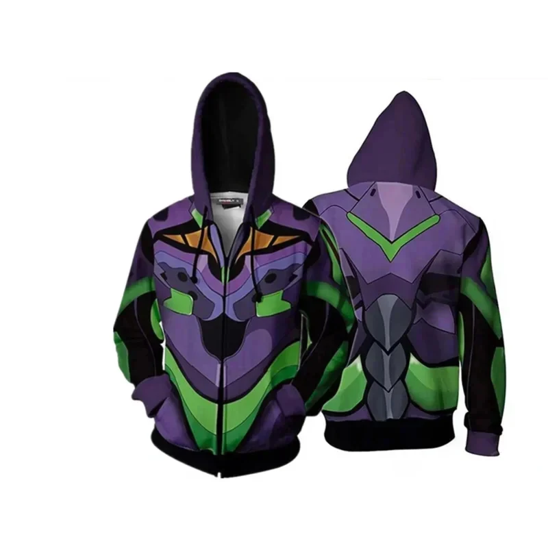 

ABC123Anime EVA 01 00 02 Shogoki 3D Printed Zipper Sport Hoodie About Pullover Cosplay Costume4,b;6.k,9/g'