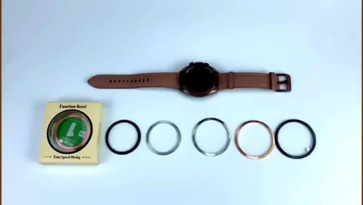 Metal Bezel for Samsung Galaxy Watch7 6 5 4 Classic 43/47/42/46/40/44mm Watch3 41/45mm Fashion rhombus patterned protective ring