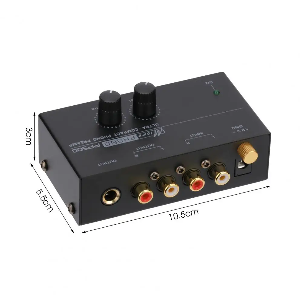 PP500 Practical Wide Compatibility Professional RCA Input/Output HiFi Sound Audio Preamp Audio Preamplifier Low Noise