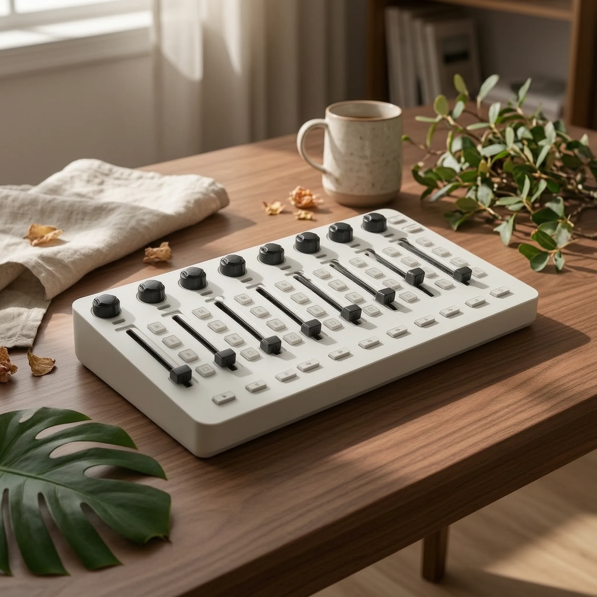 MIDI Controller with Faders Assignable USB MIDI Fader Controller Control Surface Customizable Mixing Console Plug-and-Play