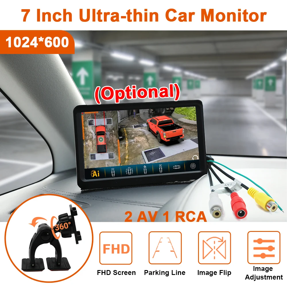 Carsanbo AI 360 Panoramic 3D Bird View Car Camera System 6CH 1080P WDR GPS Speed Trigger Speaker with 7