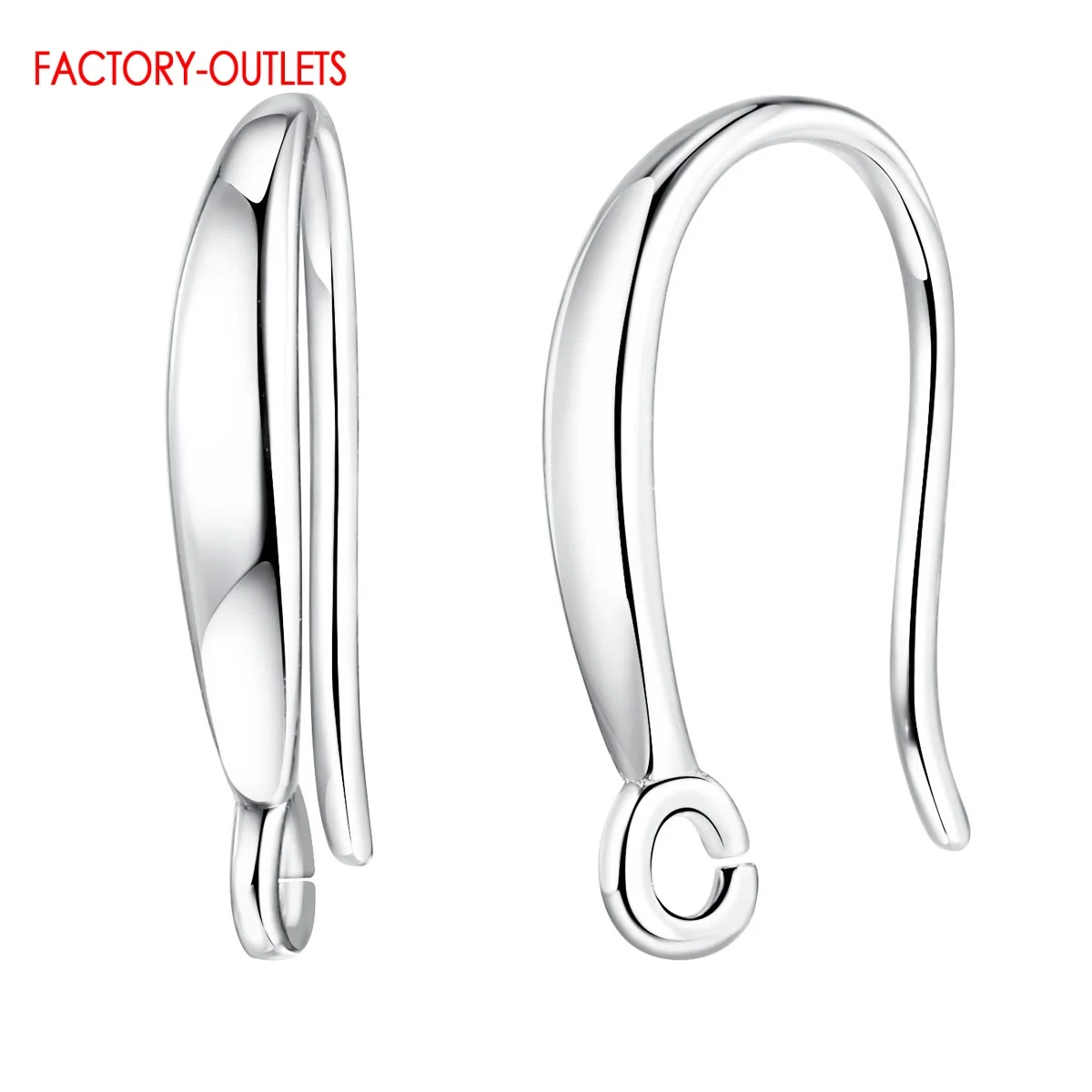 100PCS Lot Genuine 925 Sterling Silver Earring Jewelry Findings Hook Earring Components For Women Silver DIY Earring