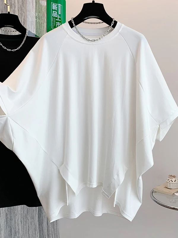 

plus Size Women's Casual Loose Batwing Sve T-irt Color Versatile Spring Summer New Arrival Faionable Commute Sle